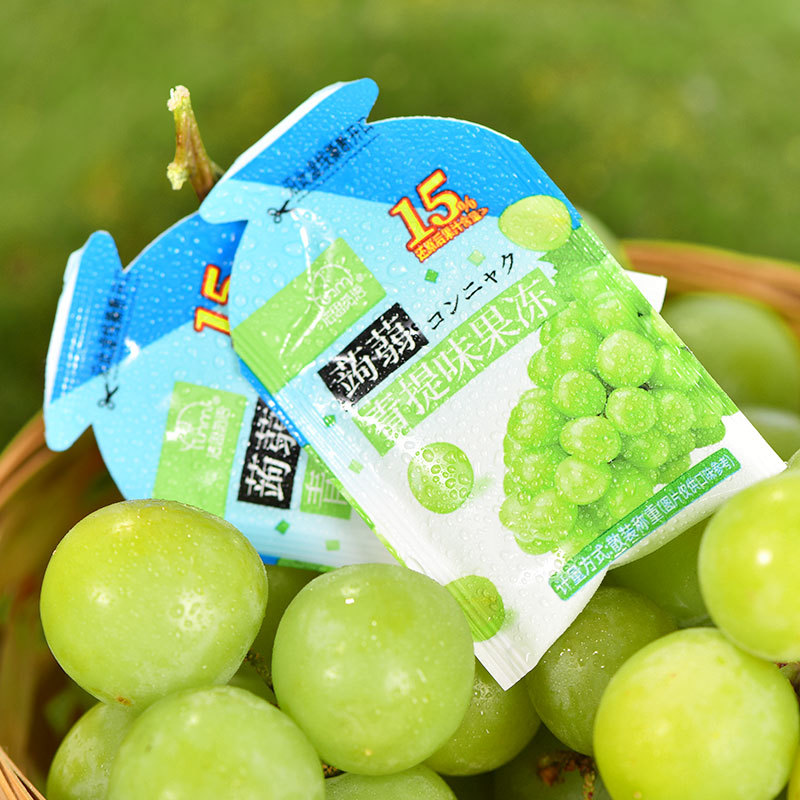 Fasimiyu jelly strawberry litchi green flavor snack absorbent jelly 160g (about 13 pieces)