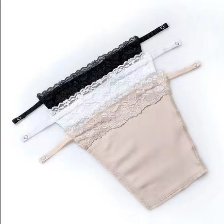 Cami Secret Ladies Lace Anti-Shading Corset Sexy Traceless Strapless Lace Wrap Chest 3 Pieces
