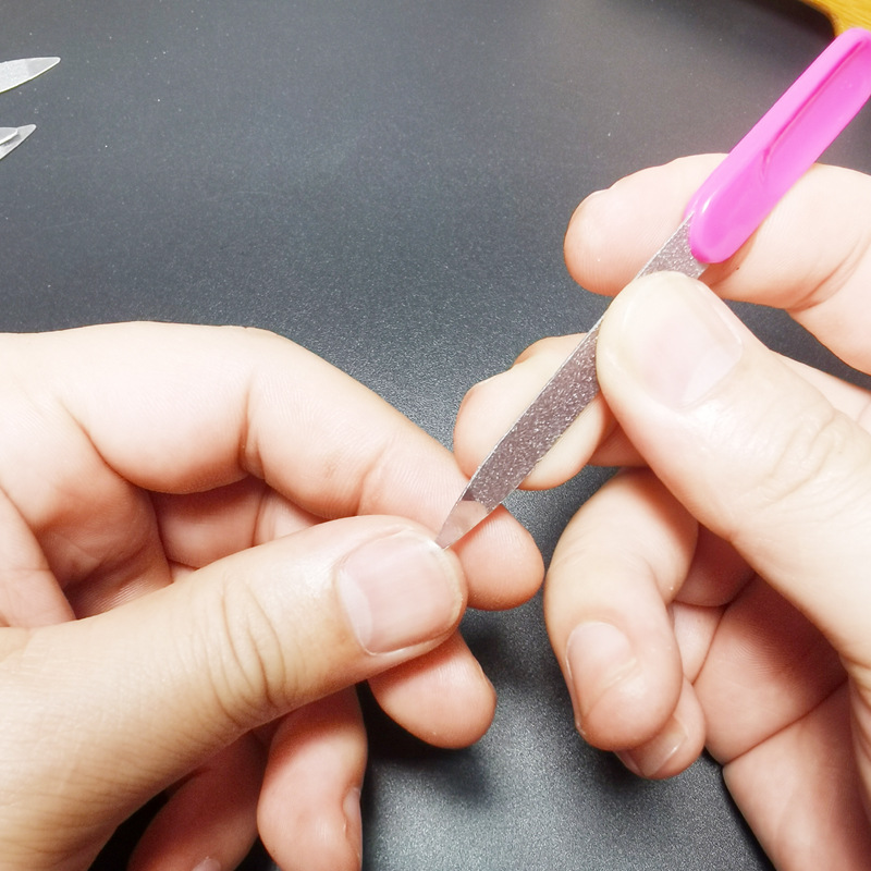 Factory Direct nail rubbing strip nail tools polishing file double-sided stainless steel nail file in stock supply