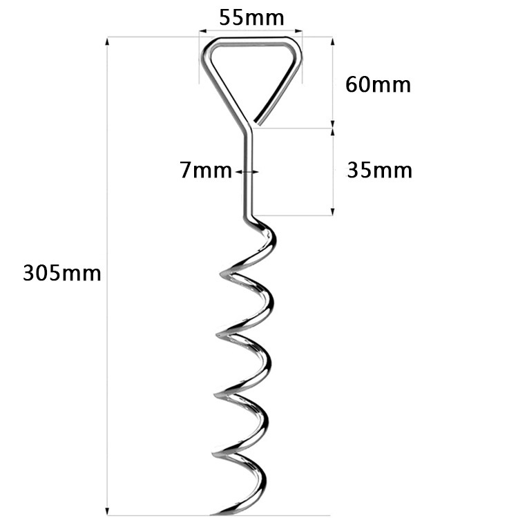 屋外トランポリンフィクサー落下防止キャンプ犬ネクタイスパイラルグランドステークネイルスプリングペット固定ステークテントネイル|undefined