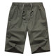 Zorochilde Capri Pants Men's Summer Thin Shorts Pure Cotton Mid-length Pants Outer Wear plus size Workwear Pants Casual Loose