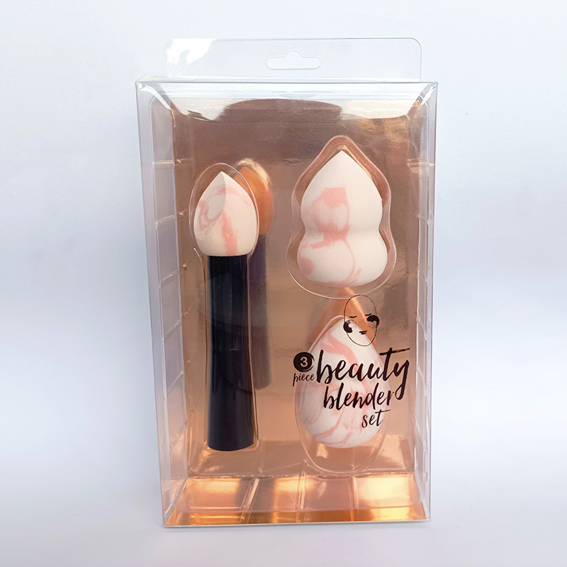 Sunny Gradient Gift Set Powder Puff Soaking Large Non-Latex Marble Beauty Egg Combination Sponge Head Brush