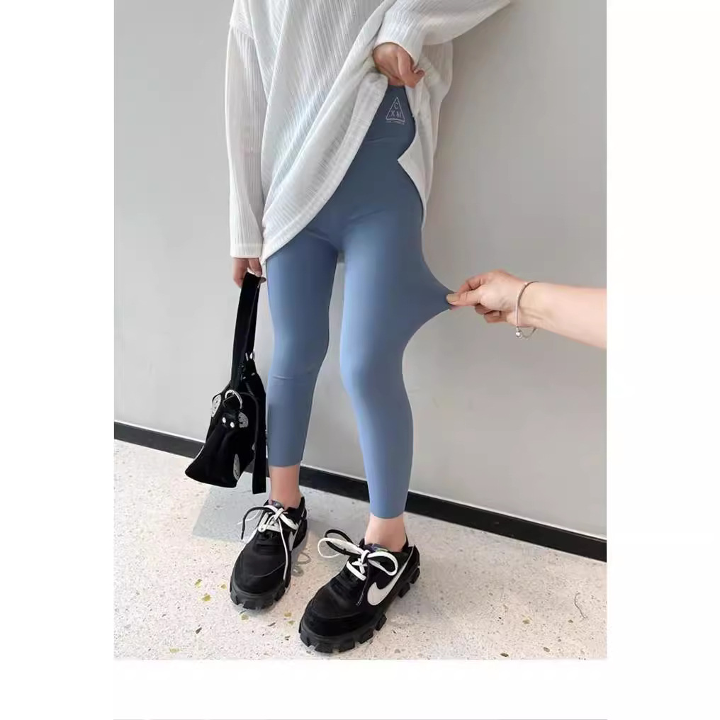Children's shark pants baby girls' leggings spring and autumn thin girls' leggings tight cropped pants outer wear Barbie pants