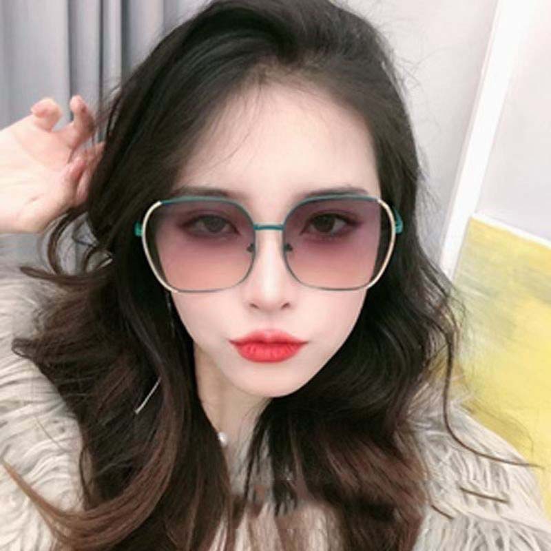 New fashion personalized online popular metal sunglasses women's UV-proof sunglasses wholesale