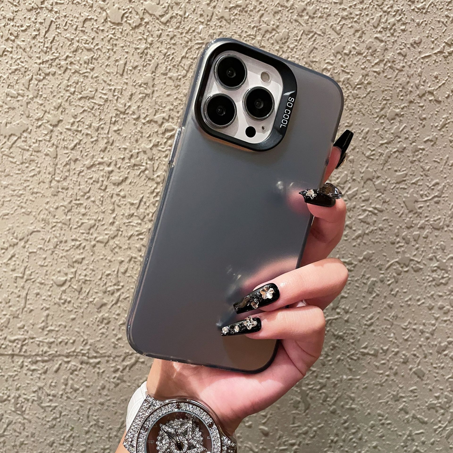 IMD Color Silver for Apple 16PRO Hard Case Solid Color Premium iPhone13/XR Simple Phone Case