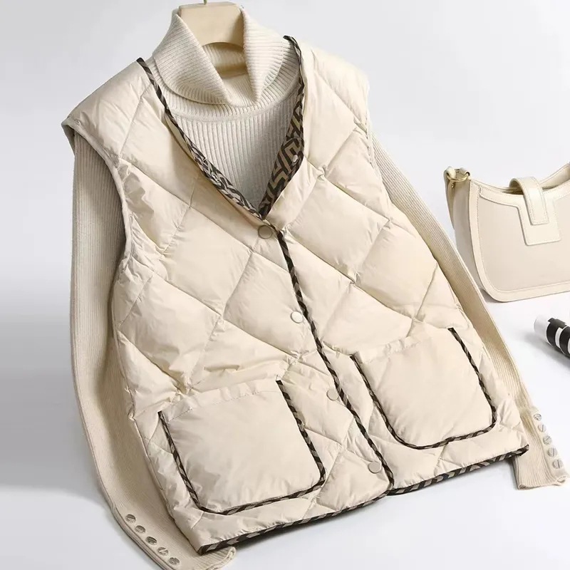 One-piece delivery vest autumn and winter New down cotton vest women's versatile Korean style Loose Women's vest new vest