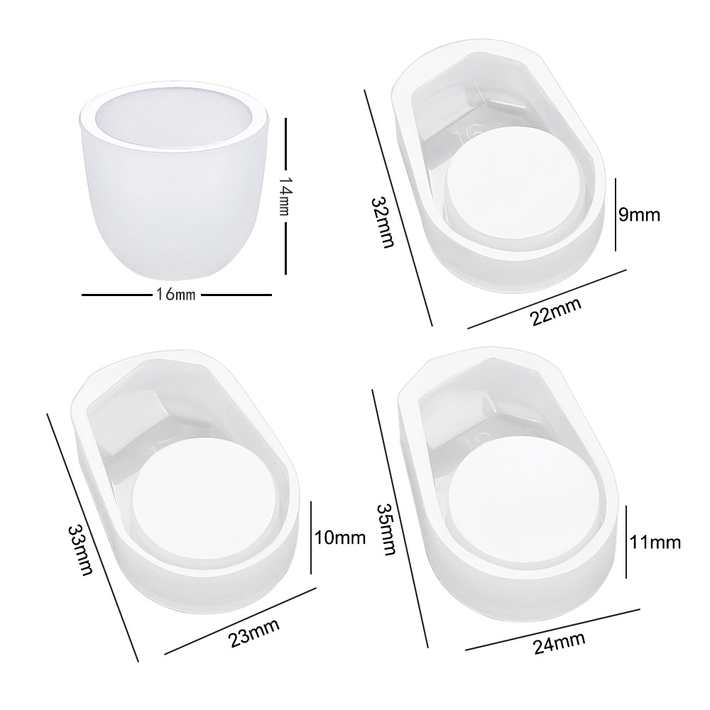Factory wholesale diy crystal drop glue Jewelry pendant accessories ACORN stubble ring silicone mold
