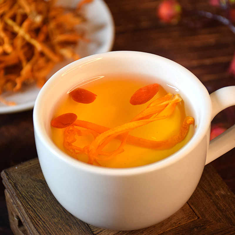 Cordyceps flower wholesale a large number of Yunnan source factory Cordyceps militaris dry goods wholesale golden yellow grass flower soup soaking water