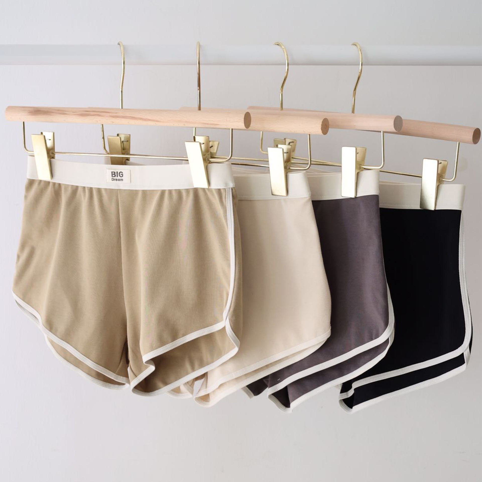 C501 Earth Color Simple Premium Leggings BIG DREAM Anti-Dusk Safety Pants Cotton Skin-Friendly Boxers