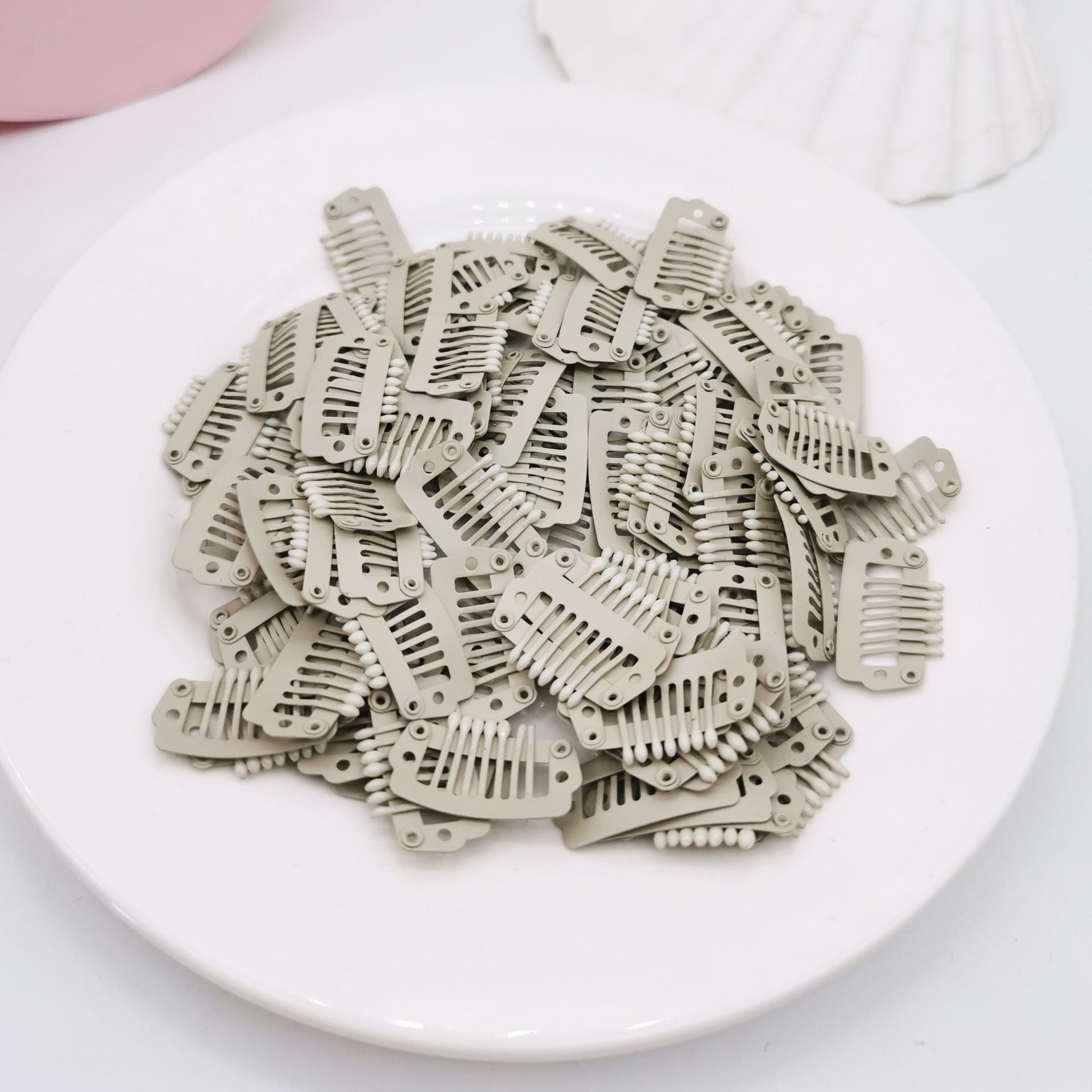 2.3cm small white wig card children's toy hair clip pet hair clip comb accessories