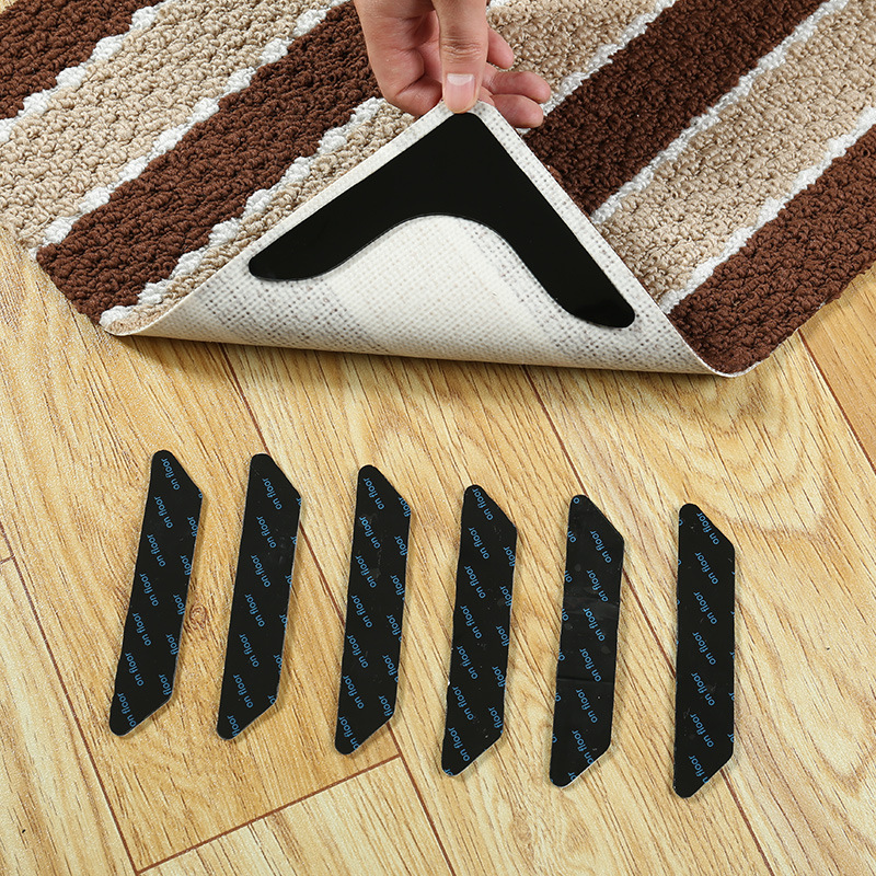 Home Floor Mat Anti-slip Sticker Toilet Washed Floor Mat Triangle Sticker Entry Door Carpet Foot Mat Long Strip Fixed Patch