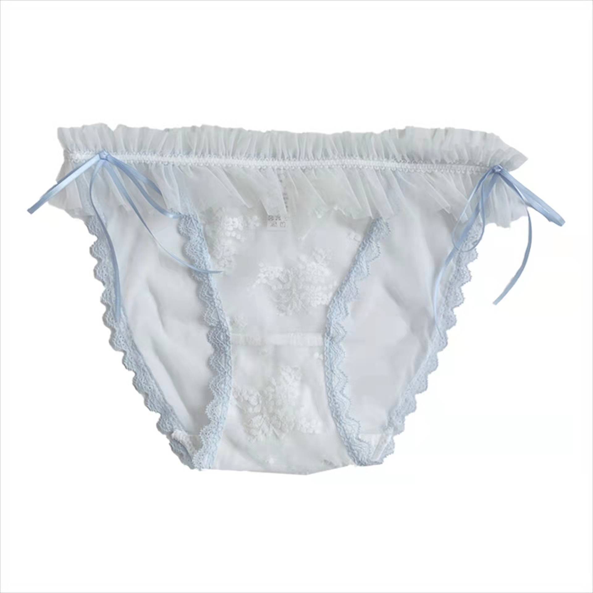 Pure White Milk Salt ~ Chopped Men's Sweet Mesh Fly Edge Sexy Girl's Underwear Summer Thin Sexy Lace Pure Cotton Panties