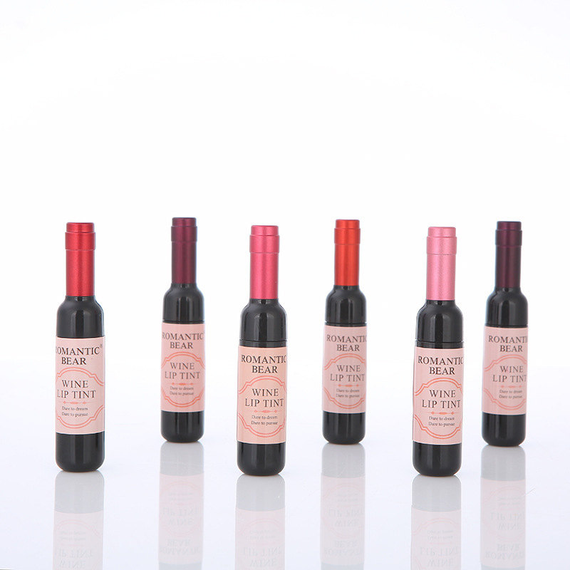 New hot-selling red wine bottle lip liquid non-stick Cup lip glaze lip gloss liquid student explosion lipstick Lip Gloss beauty wholesale