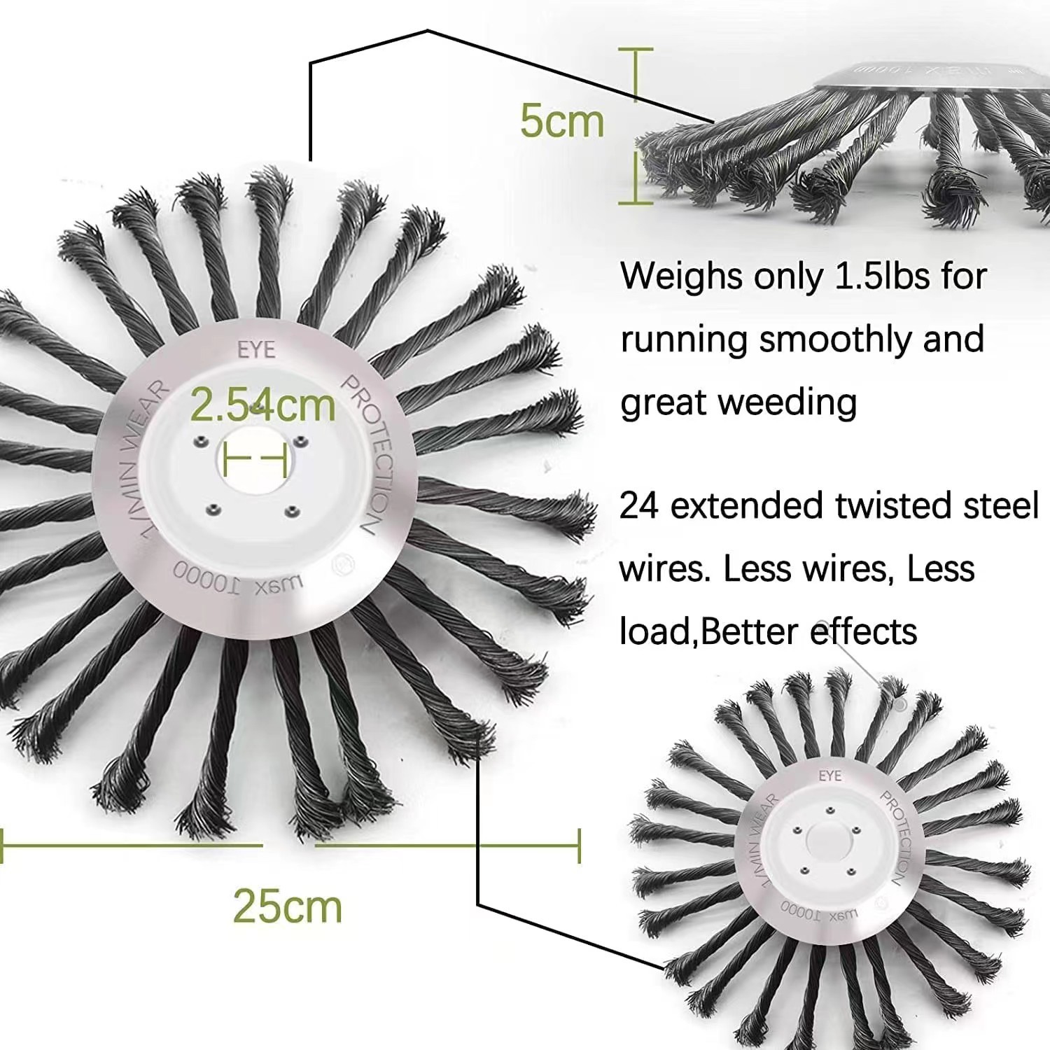 10-inch mower wire wheel twisted wire plate weeding wheel brush cutter steel wire plate weeding head weeding brush weeding plate