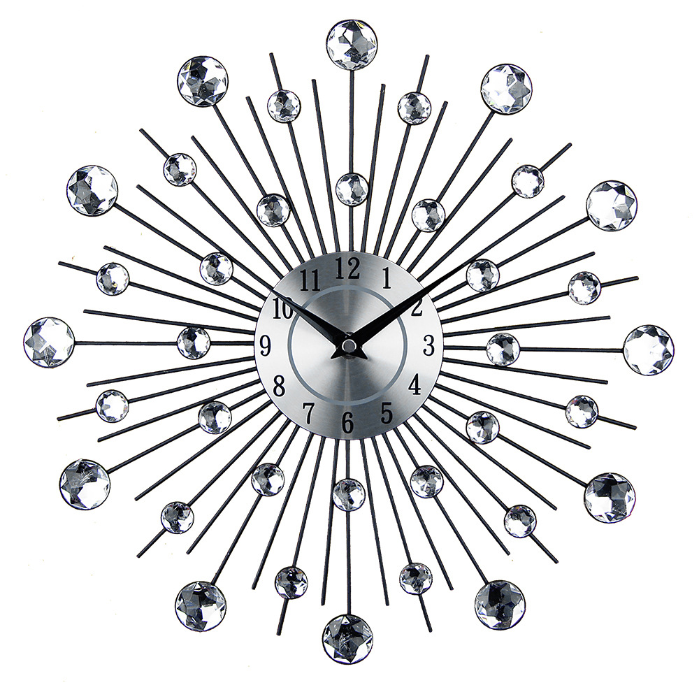 Nordic fashion mute creative wall clock living room clock home simple art electronic clock wall hanging watch wholesale