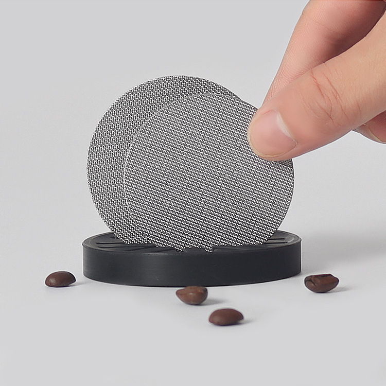 Italian coffee maker stainless steel sintered sheet storage holder handle powder bowl secondary water distribution screen filter silicone storage rack