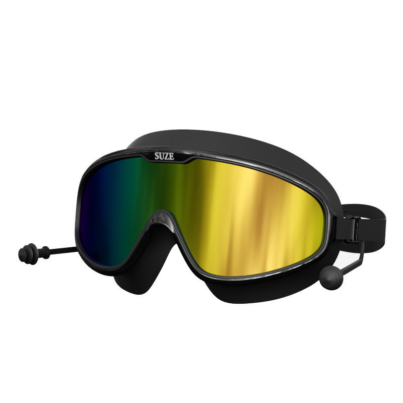 Factory in stock direct swimming goggles waterproof anti-fog HD large frame swimming glasses men and women professional diving swimming equipment