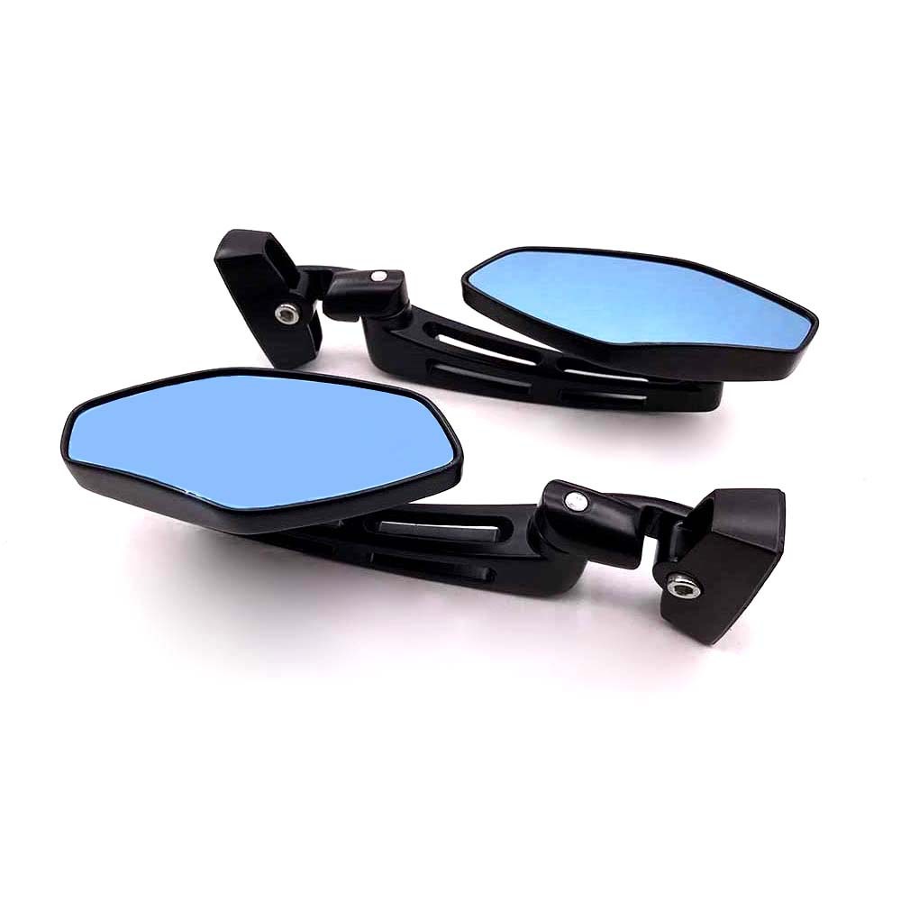 Motorcycle Modified rearview mirror Sports Car Rearview Mirror sports car universal rearview mirror all aluminum Blue anti-dazzling