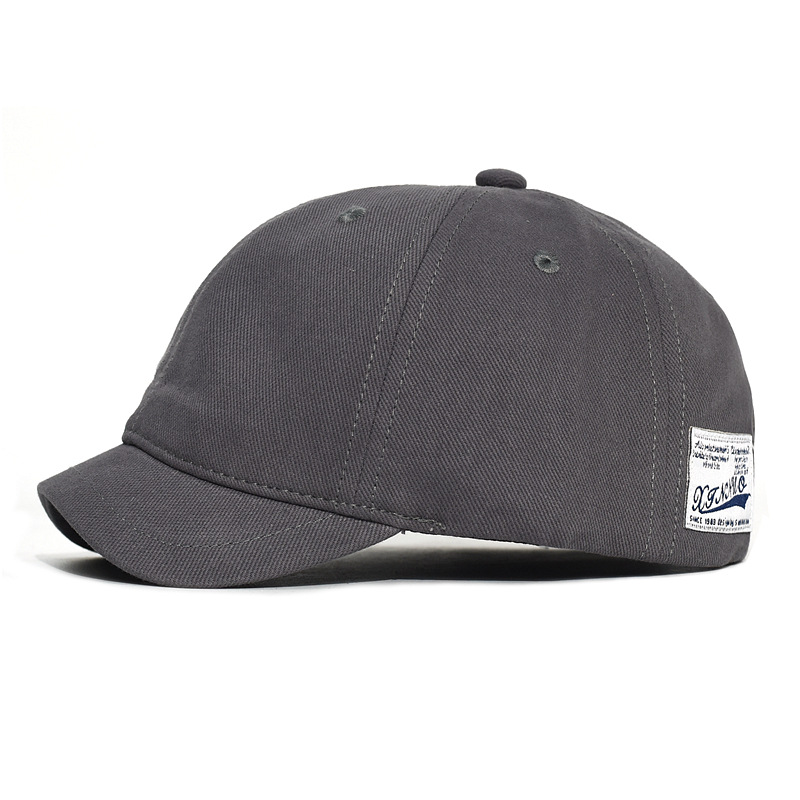 Hat men's baseball cap Women's cap soft-brim cap cotton short brim hip-hop cap 3cm short along Korean fashion