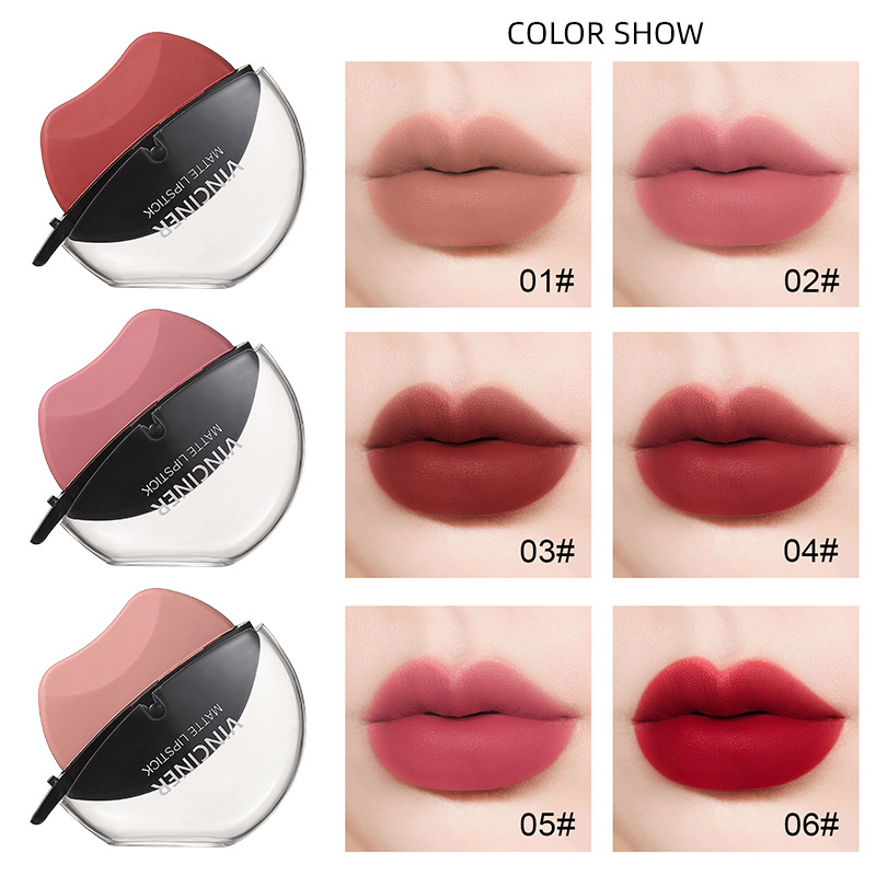 Cross-border Hot-selling Lip Lipstick One-sip Makeup Lazy Lipstick Lasting and Difficult to Fade Fog Makeup Effect Matte Lipstick
