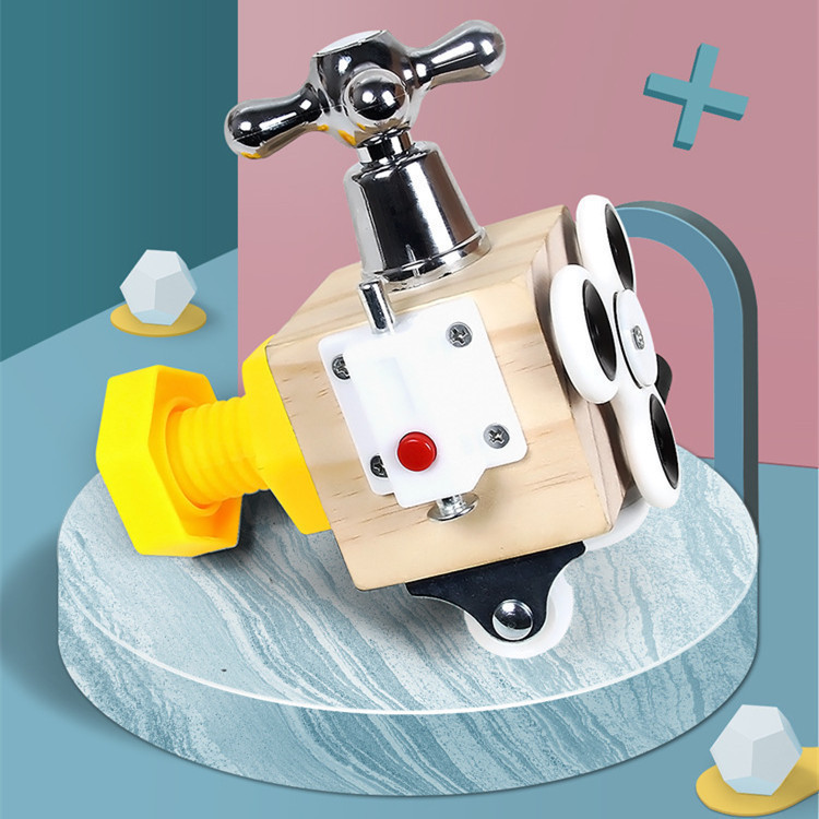 Children's Hexahedral Multifunctional Montessori Busy Board Early Education Training Organization Unlocks Busy House Smart Toys