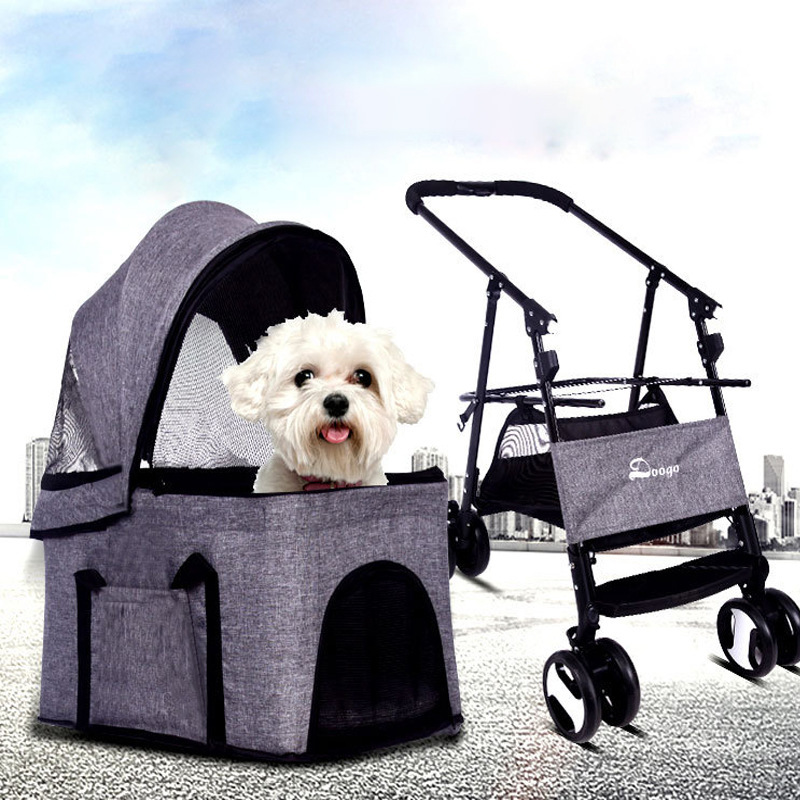 ペットカート外国貿易犬カート分離可能折りたたみ式軽量材質中小型テディ犬猫カート|undefined