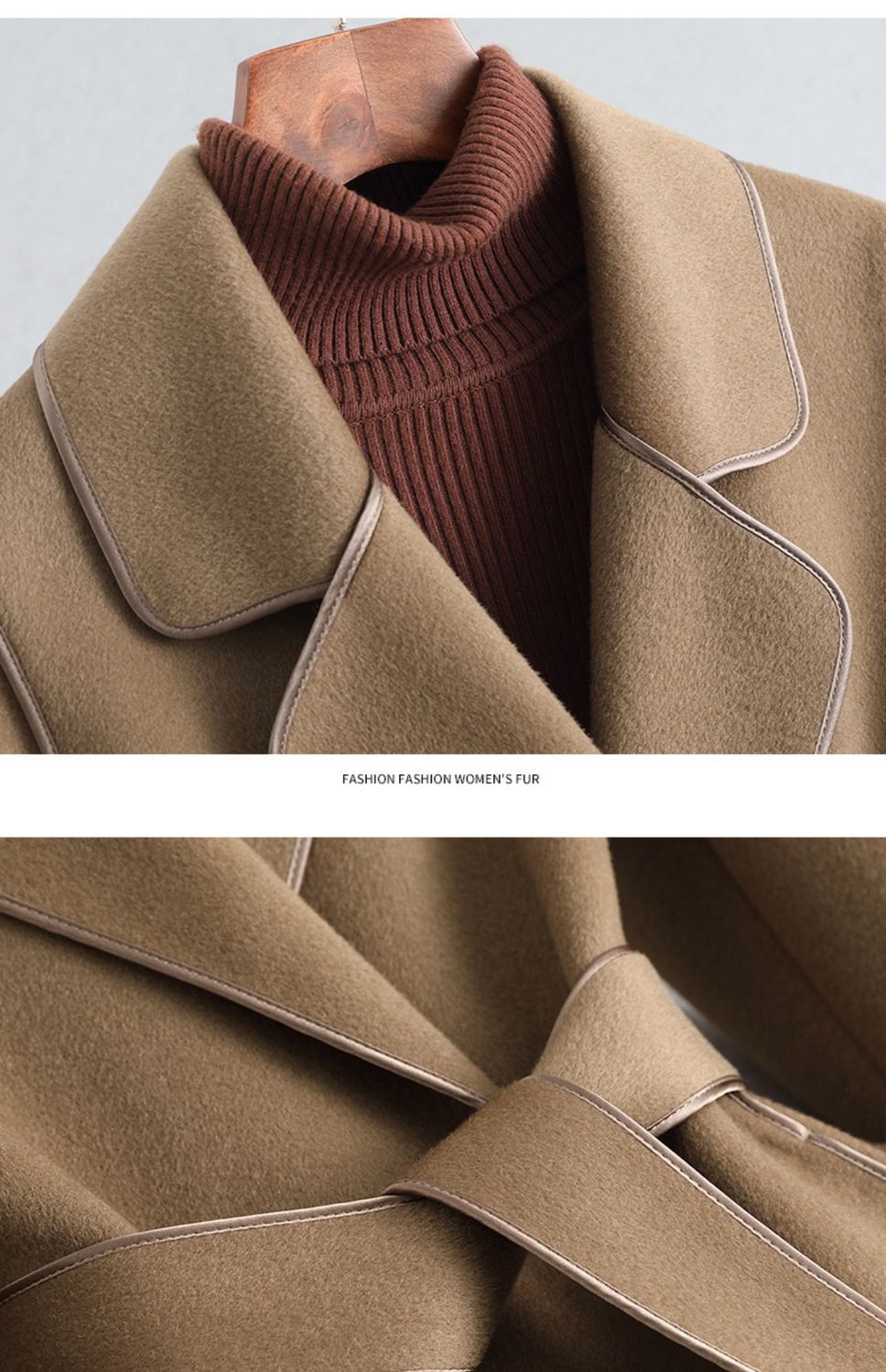 Korean style woolen coat for women 2023 autumn and winter New Western style age-reducing mid-length double-sided wool coat for women fashion_voghion.com