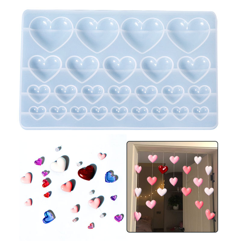 Smug diy love patch drop glue mold love curtain jewelry silicone mold Amazon hot sale