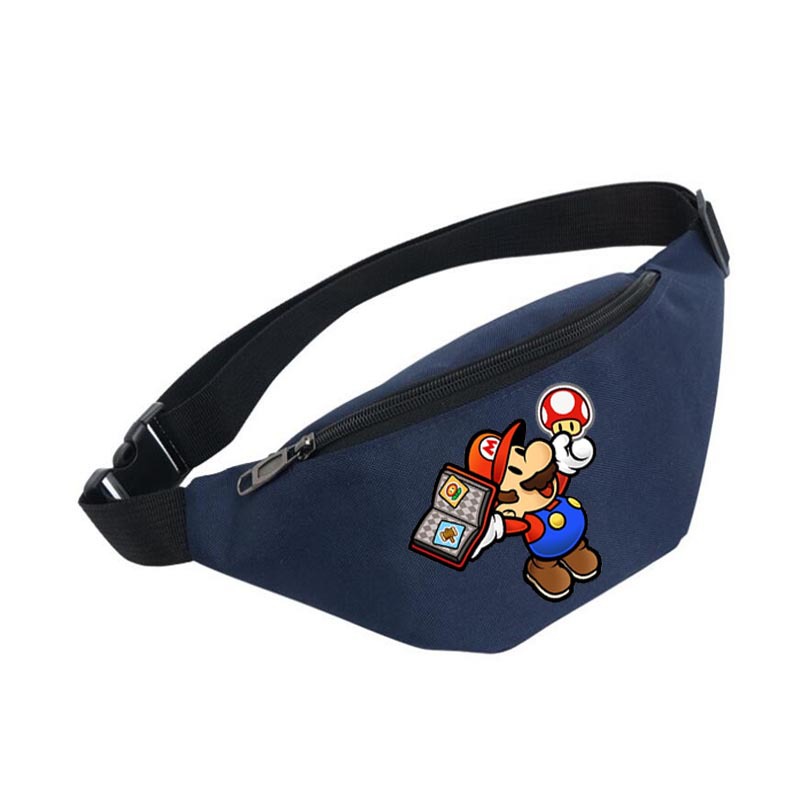 Game Mario Super Mary Waist Bag Men's and Women's Sports Satchel Mobile Phone Bag Multifunctional Cartoon Waist Bag Coin Purse