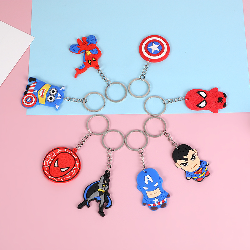 Pvc シリコーンアベンジャーズキーホルダーかわいい漫画プロモーション小さなギフトオフィス文化キーホルダーアクセサリー|undefined