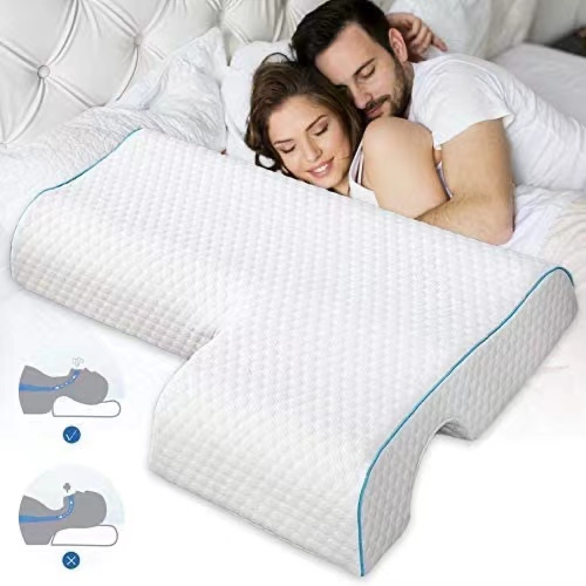 Cross-border couple pillow zero pressure pillow slow rebound non-pressure hand memory foam pillow sleep double memory pillow