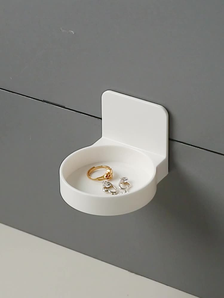 Punch-free wall bottle holder wall-mounted rack multi-functional bathroom facial cleanser toothbrush cup hand sanitizer tray
