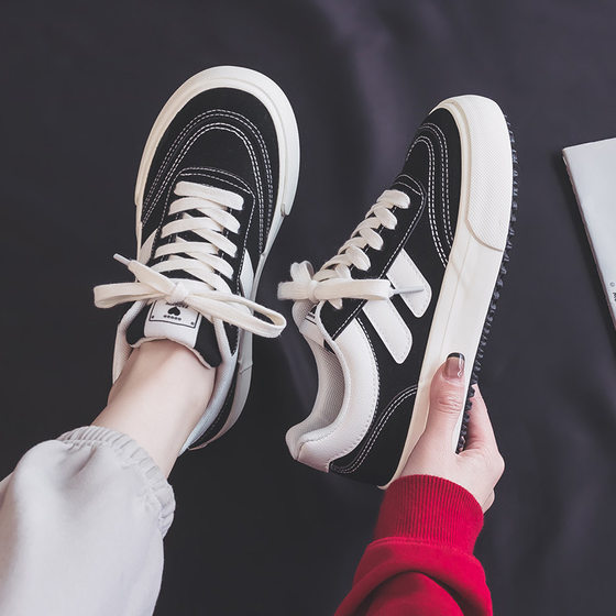 ins Trendy Korean Canvas Shoes Women's 2023 Spring New Student Running Casual Shoes Skate Shoes Internet Popular Street Photograph H988