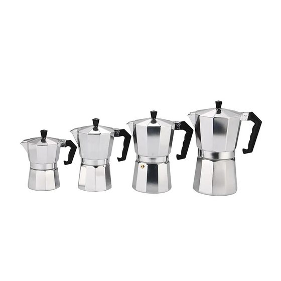 Cross-border in stock wholesale Italian octagonal pot mocha coffee pot Italian aluminum mocha pot European coffee appliance