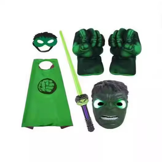 Halloween Hulk Muscle Clothes for Kidsren and Adults cosplay Performance Costumes Boxing Gloves Set
