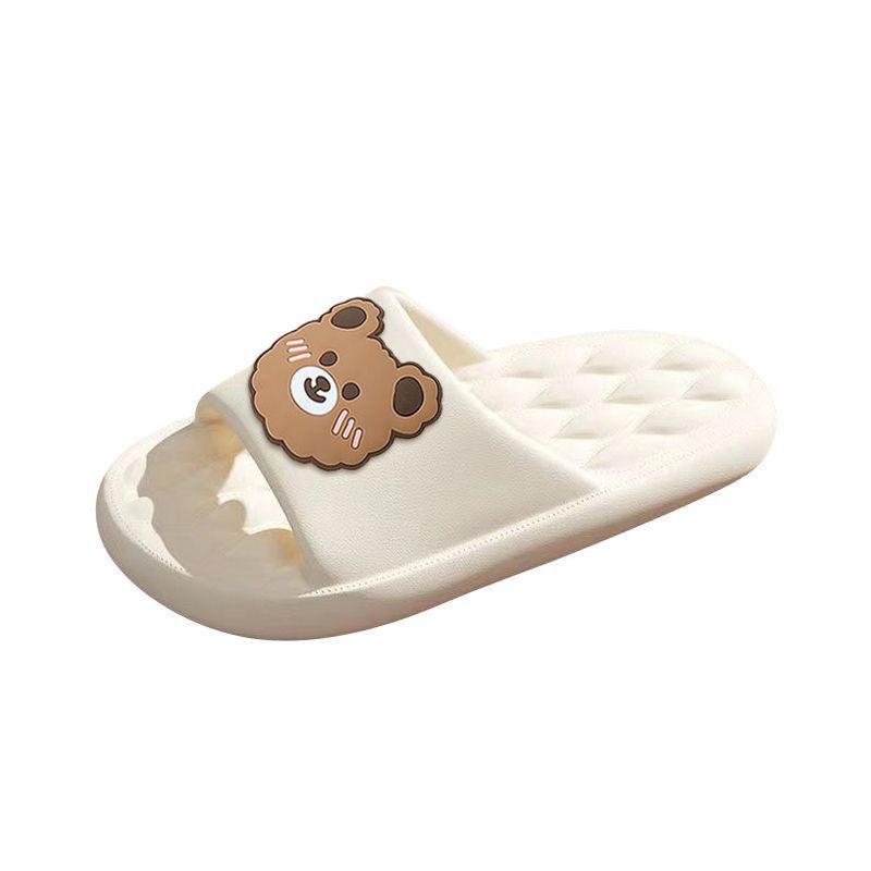 2024 new bear slippers women's soft bottom deodorant poop feeling couple indoor home non-slip thick bottom flip flops batch