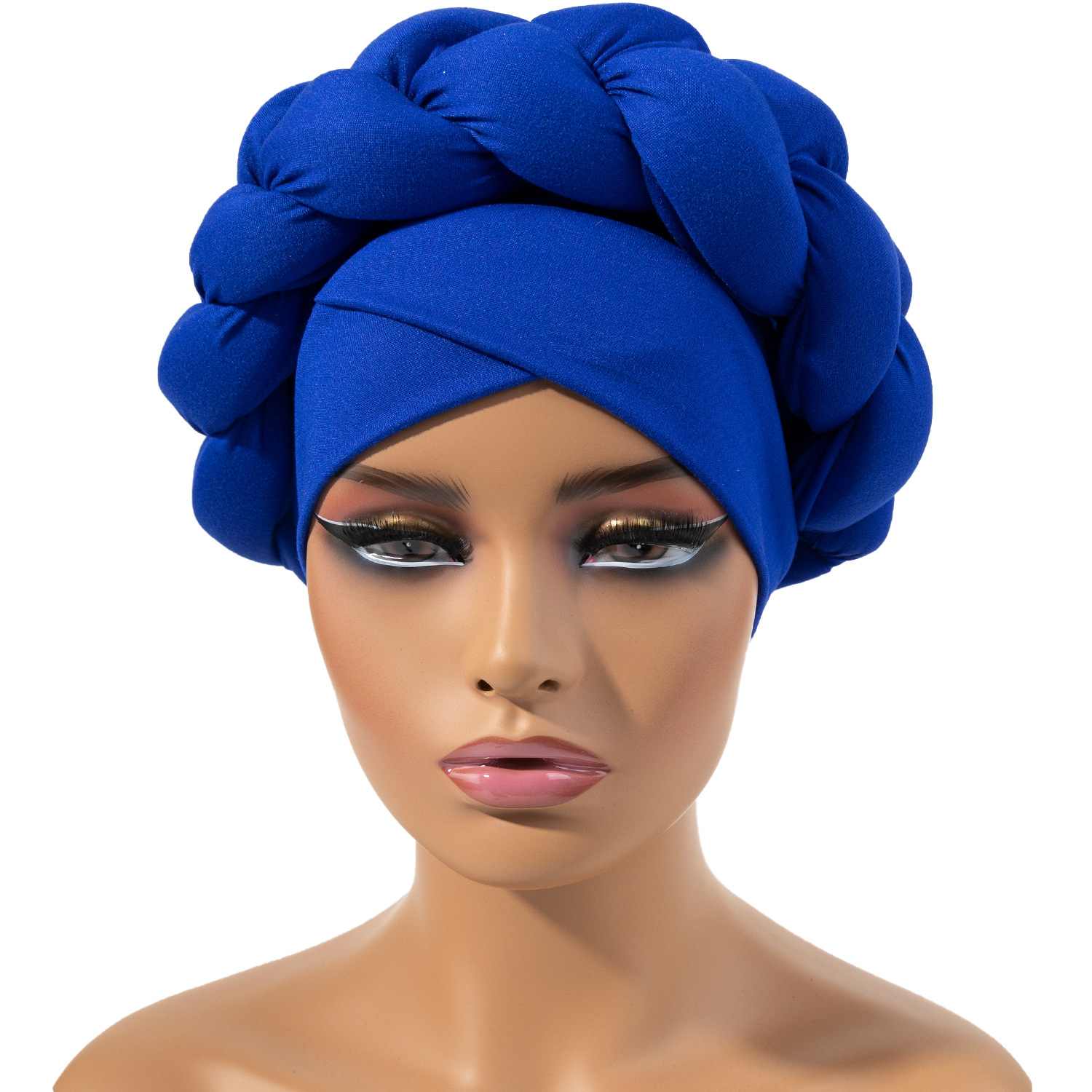 Europe and the United States best selling milk silk big braid turban hat solid color sponge wrap hat bohemian turbans