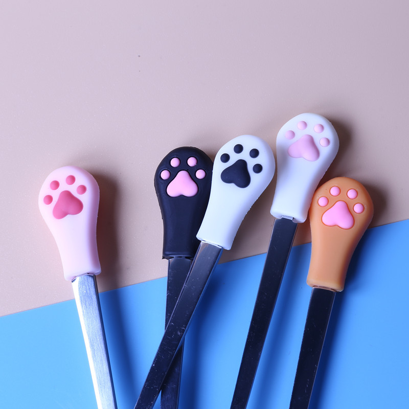 Cat's claw stainless steel long handle stirring small spoon spoon spoon soup spoon creative coffee stainless steel spoon