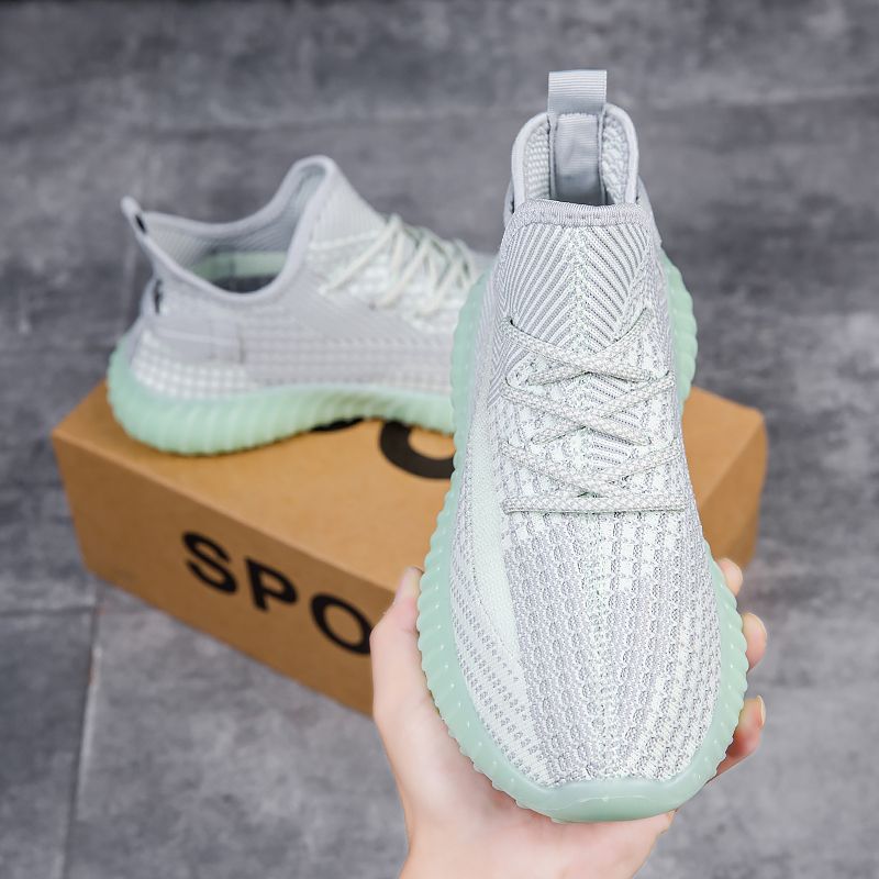Coconut shoes factory direct men's and women's summer breathable men's quality shoes tide extra large size fly woven sports casual shoes