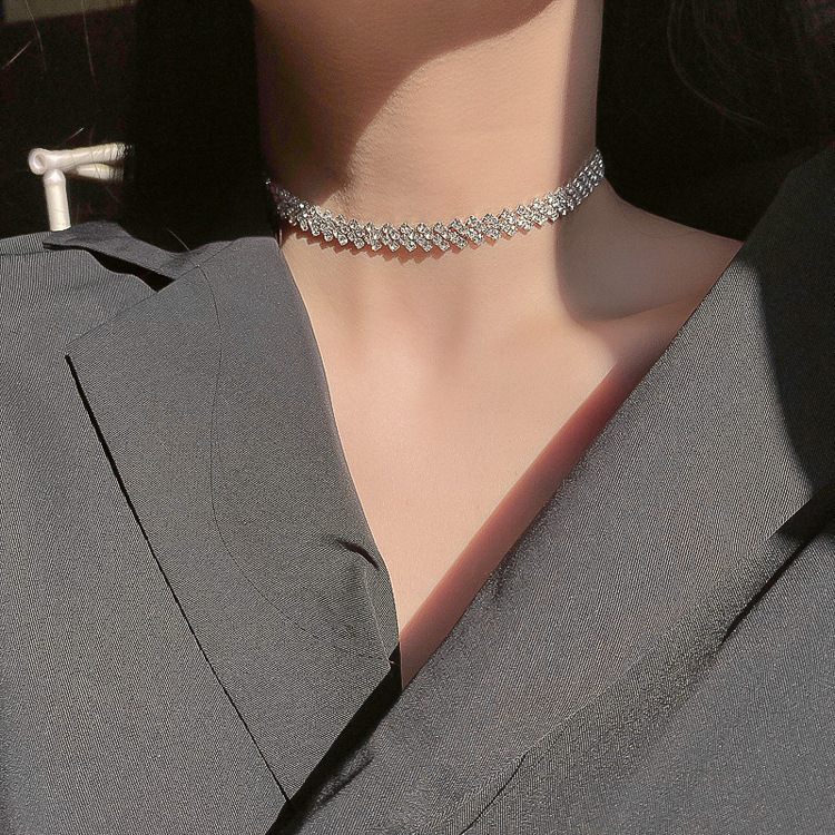 シンプルなドリルネックレスchoker首輪日韓ネット赤個性鎖鎖卸売りファッションネックレス|undefined