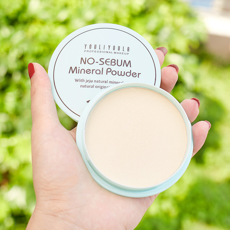 Yuri Yula Fog Face Concealer Makeup Powder Cake Lasting Moisturizing Oil Control Waterproof Pearlescent Matte Face Repair Powder Genuine