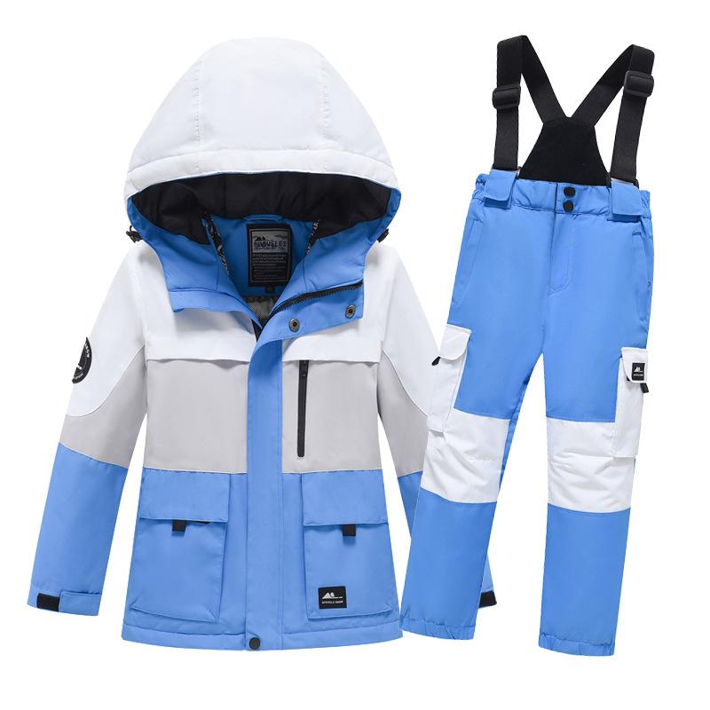 Nye guttejente cargo ski-dresser for barn, vindtett og vanntett, enkelt- og dobbeltbrett_voghion.com