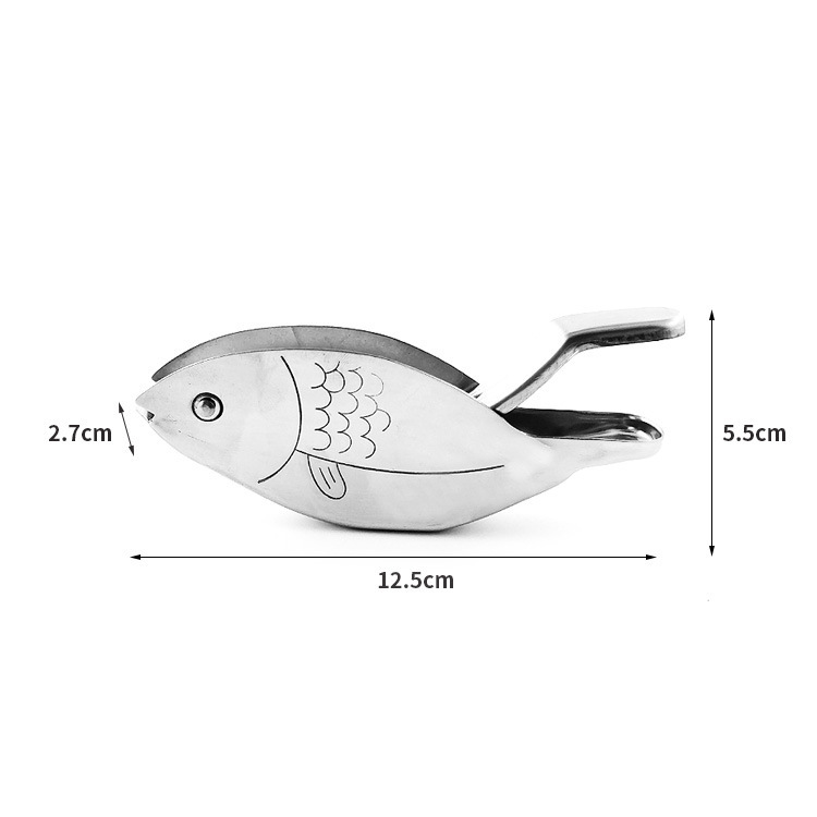 304ステンレスジューサー魚型レモンジューサー家庭用手動果物ジューサーレモン茶器|undefined