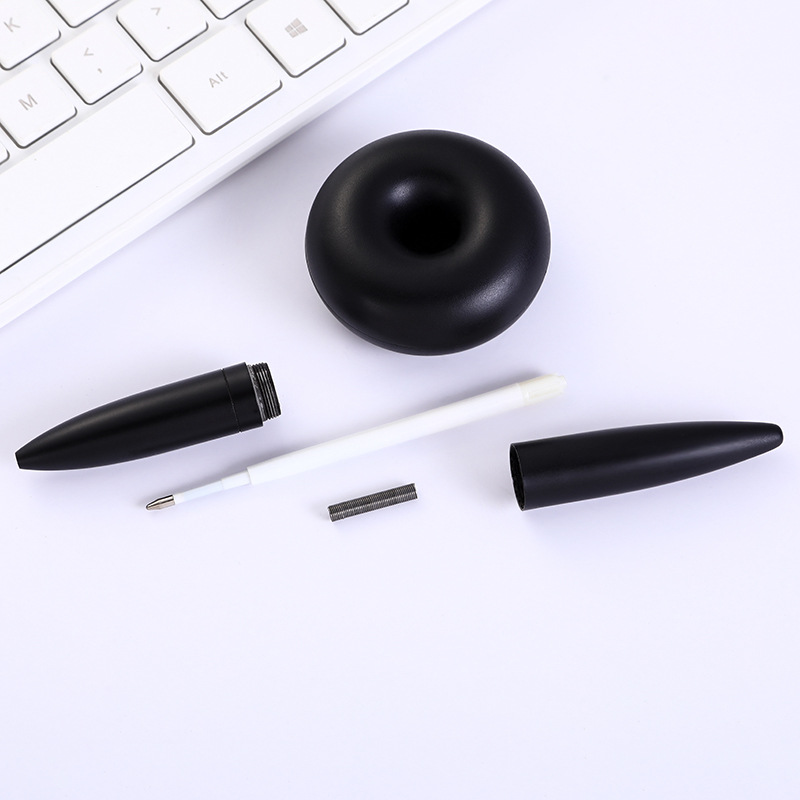 Hot selling desktop advertising gift ballpoint pen printable LOGO magnetic levitation stand pen business office signature pen