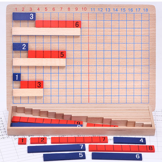 Children's Mathematics Enlightenment Education Early Education Montessori Multiplication and Division Board Addition Board Addition and Subtraction Monte Montessori Teaching Aware