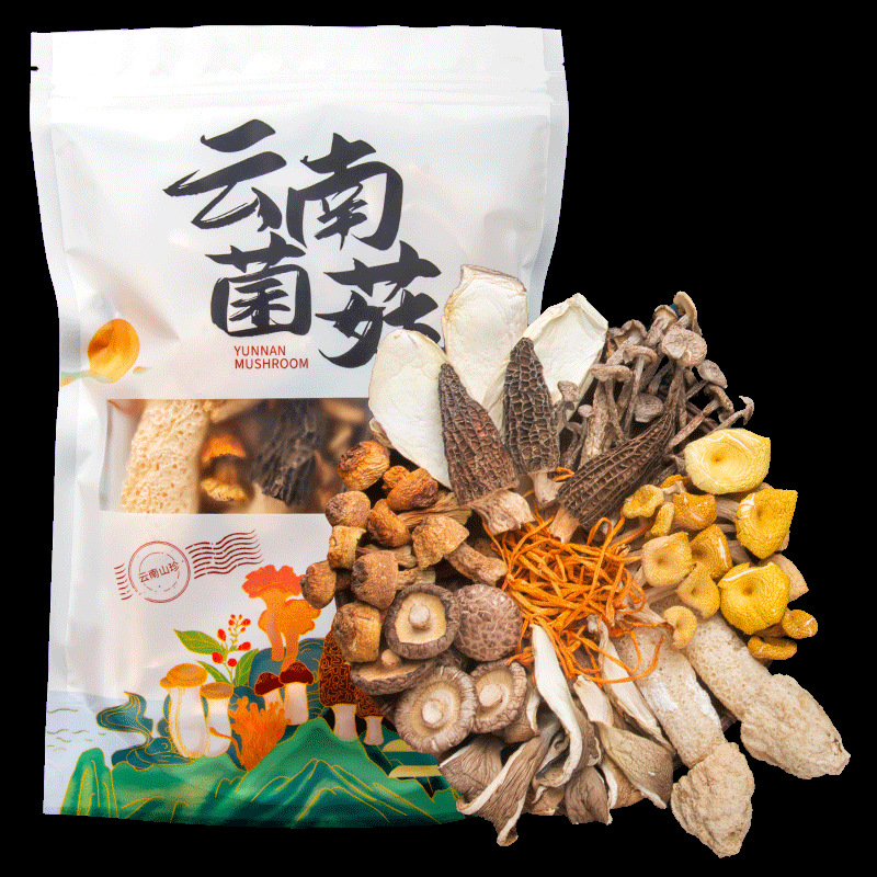 Yunnan specialty 100g colorful mushroom soup package wholesale contains 9 kinds of nutrition mushroom factory direct delivery one-piece delivery