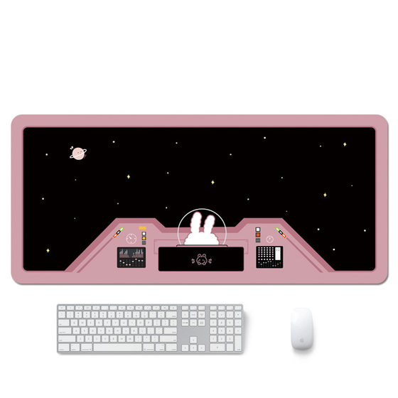 Super Space Astronaut Rabbit Mouse Pad Creative Cute Cartoon Computer Keyboard Pad Learning Office Desk Pad for Women