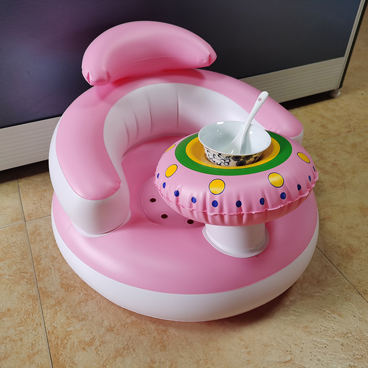 Flying saucer inflatable baby learning chair sofa pvc material baby learning to sit artifact factory spot