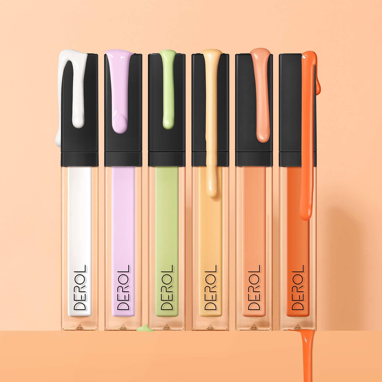 Cross-border DEROL Foundation correction liquid natural concealer correction skin tone light water moisturizing nude makeup toning liquid foundation