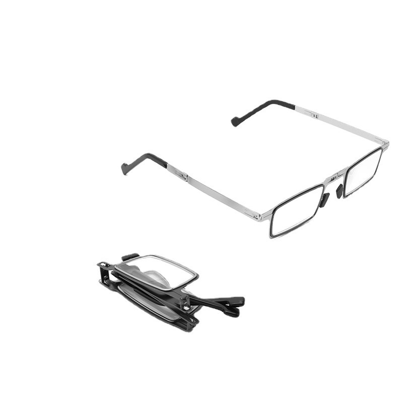 110 Folding Presbyopia Glasses Men's Ultra-light Screwless High-definition Non-fatigue Anti-blue Light Presbyopia Glasses Portable Belt